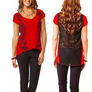 Metal Mulisha Womens Baroque Shirt/Top Red